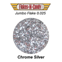 METAL FLAKE GLITTER JUMBO (0.025) FLAKE 30g Chrome Silver