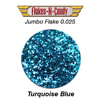 METAL FLAKE GLITTER JUMBO (0.025) FLAKE 30g TURQUOISE BLUE
